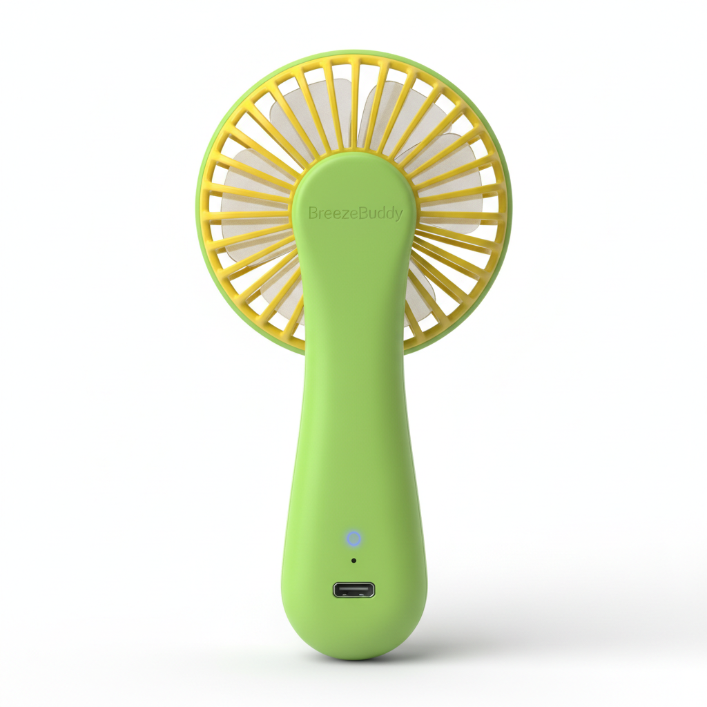 Mini Handheld Fan back view