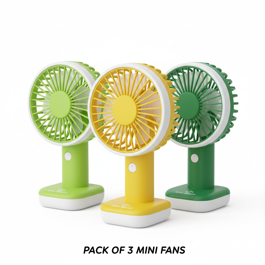 Mini Handheld Fan pack of 3